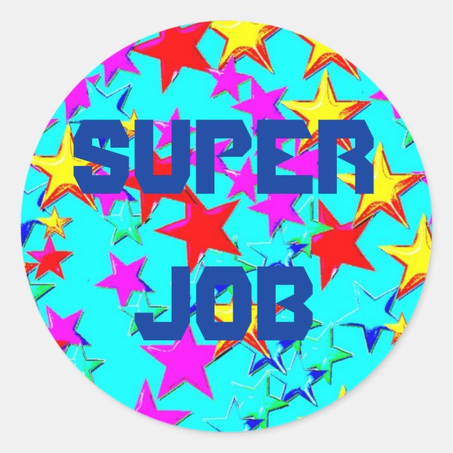 Rond Sticker Super Job Star (Devant)