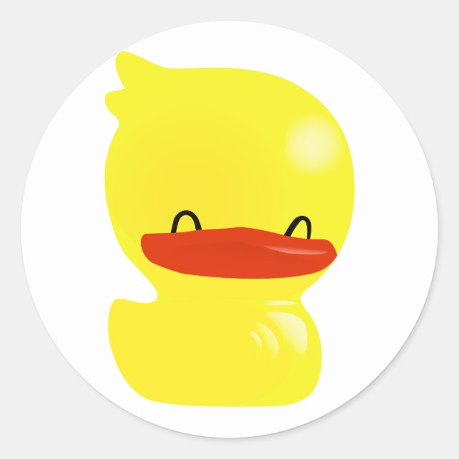 Rond Sticker super mignon souriant et gai (Devant)