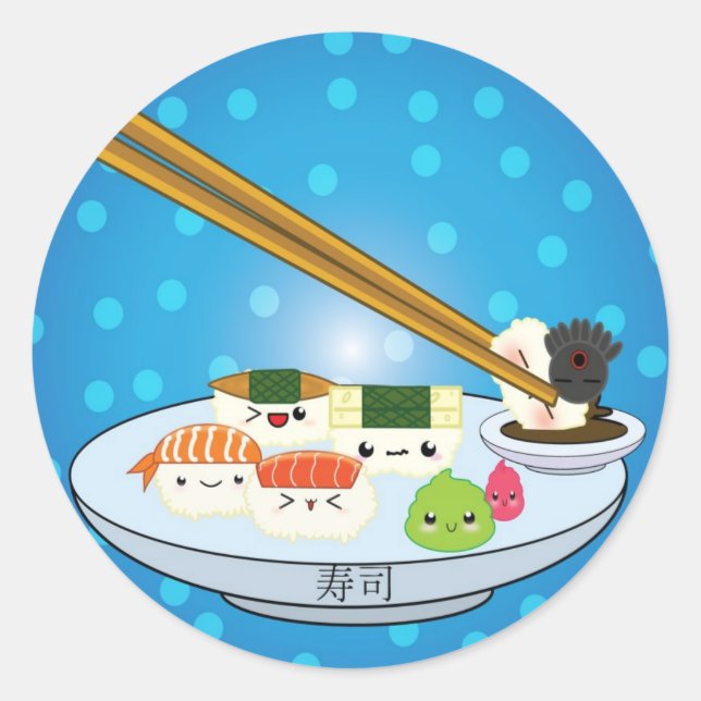 Rond Sticker Sushi Platter (Devant)