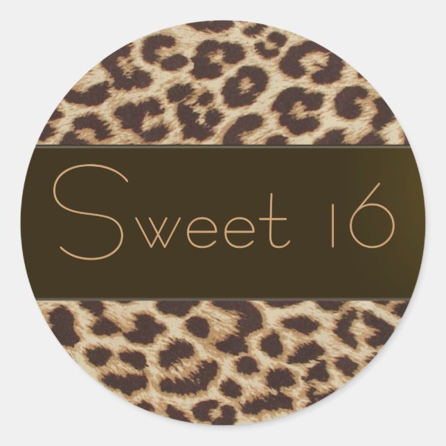 Rond Sticker "Sweet sixteen" (Devant)