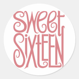 Rond Sticker sweet sixteen