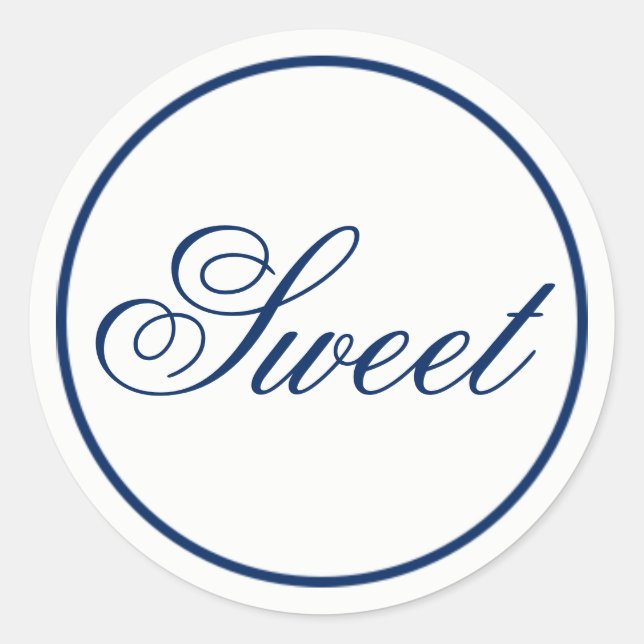 Rond Sticker "Sweet" Wedding Favor & Welcome Bag - Mari (Devant)