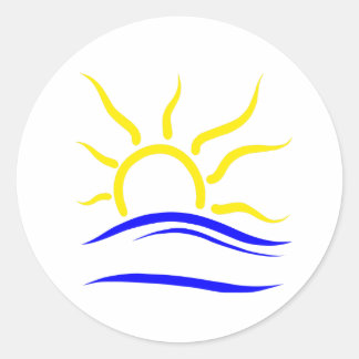 Rond Sticker Symbole Naturiste