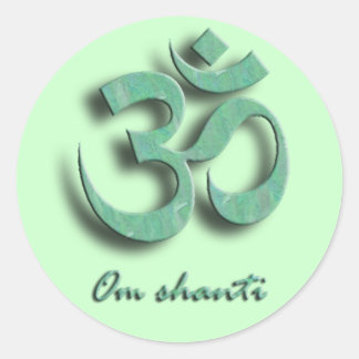 Rond Sticker Symbole Om Shanti