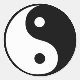 Rond Sticker SYMBOLE YIN ET Yang