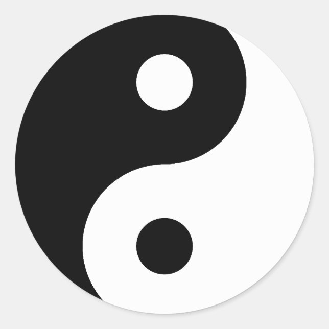 Rond Sticker SYMBOLE YIN Yang (Devant)