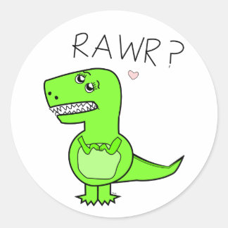 Rond Sticker T-Rex