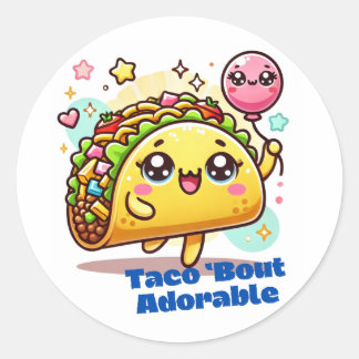 Rond Sticker Taco'about Adorable, Sticker Taco Lovers