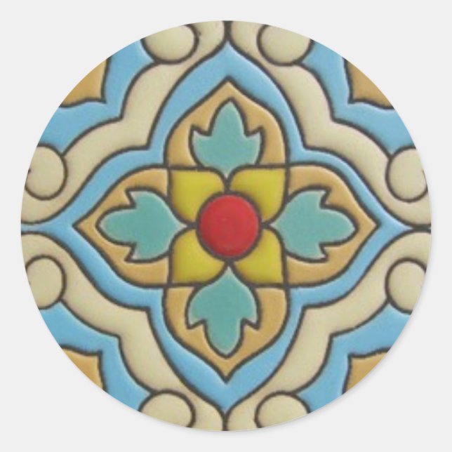 Rond Sticker Talavera Tile 5 (Devant)