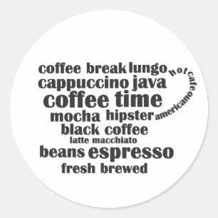 Rond Sticker tasse de café