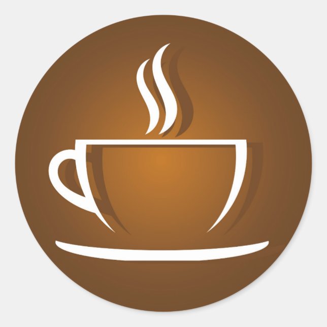 Rond Sticker tasse de café (Devant)