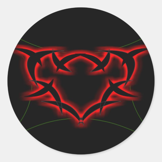 Rond Sticker Techno Heart (Devant)