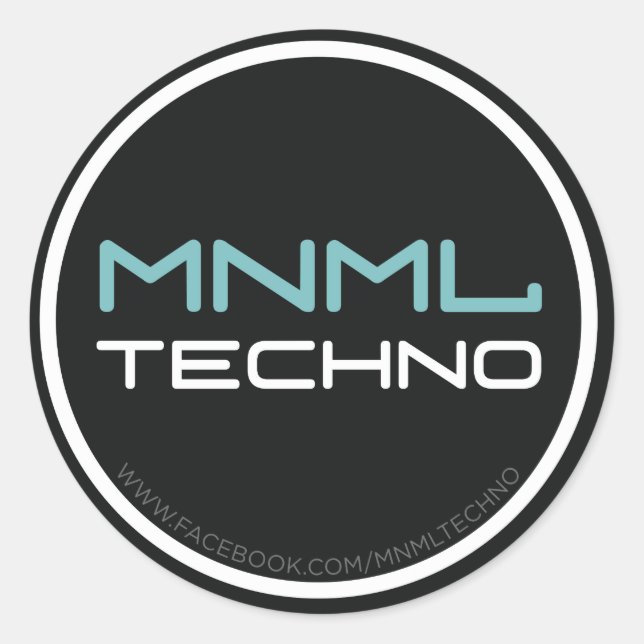 Rond Sticker technologique MNML (Devant)