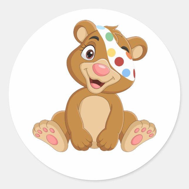 Rond Sticker Tesco Pudsey Bear Classic Round (Devant)