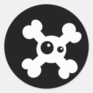 Rond sticker Tête de Mort
