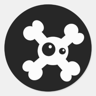 Rond sticker Tête de Mort