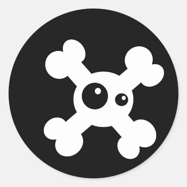 Rond sticker Tête de Mort (Devant)