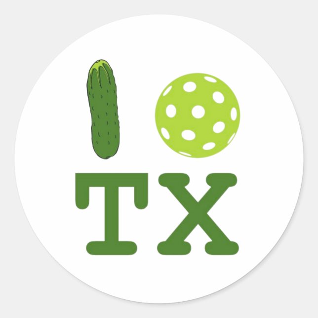 Rond Sticker Texas Pickleball (Devant)