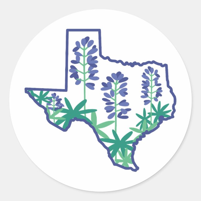 Rond Sticker Texas, Texas State Sticker, Texas (Devant)