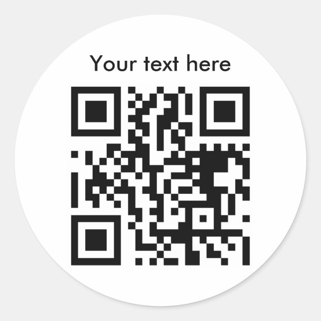 Rond Sticker (texte personnalisé) (Devant)