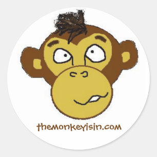 Rond Sticker themonkeyisin.com