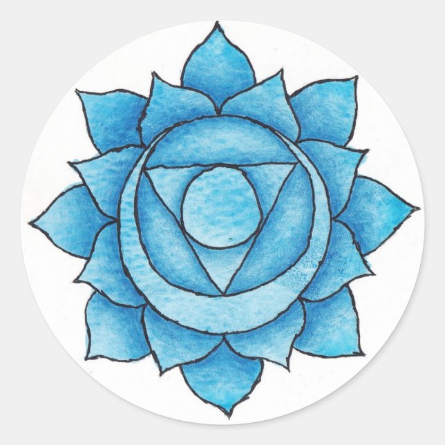Rond Sticker Throat Chakra (Devant)