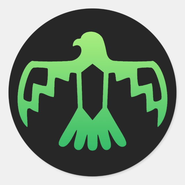 Rond Sticker Thunderbird vert (Devant)