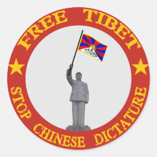 Rond Sticker Tibet libre