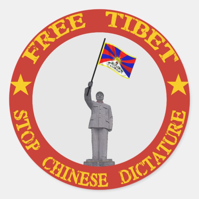 Rond Sticker Tibet libre (Devant)