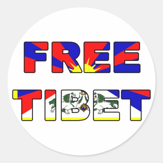 Rond Sticker Tibet libre (Devant)
