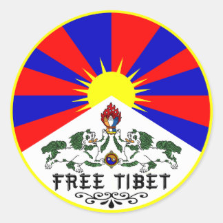 Rond Sticker Tibet libre