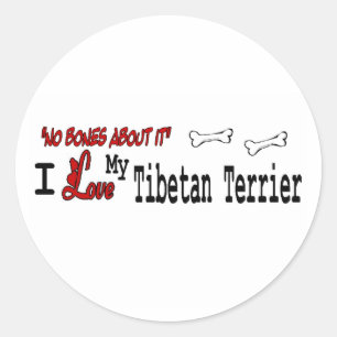Rond Sticker Tibétain Terrier (I Love)