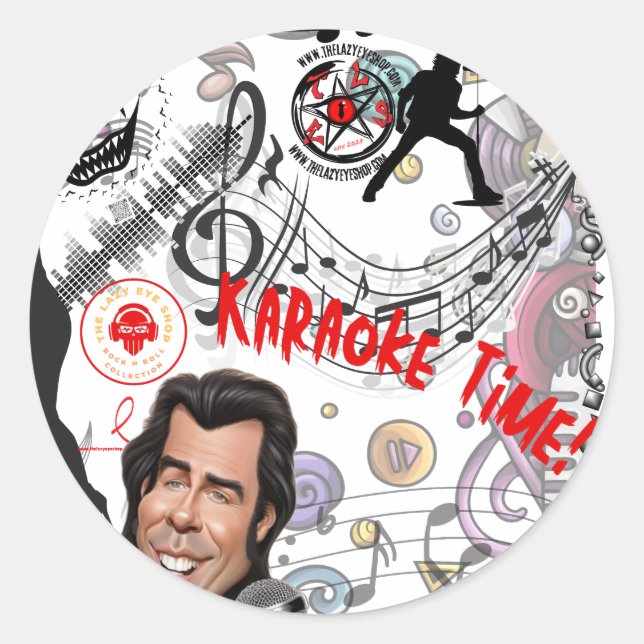 Rond Sticker TLES Karaoke Time Round (Devant)