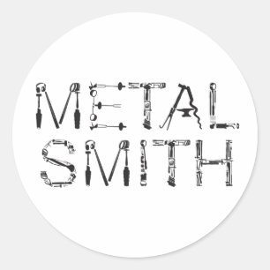 Rond sticker Toolvetica Metalsmith