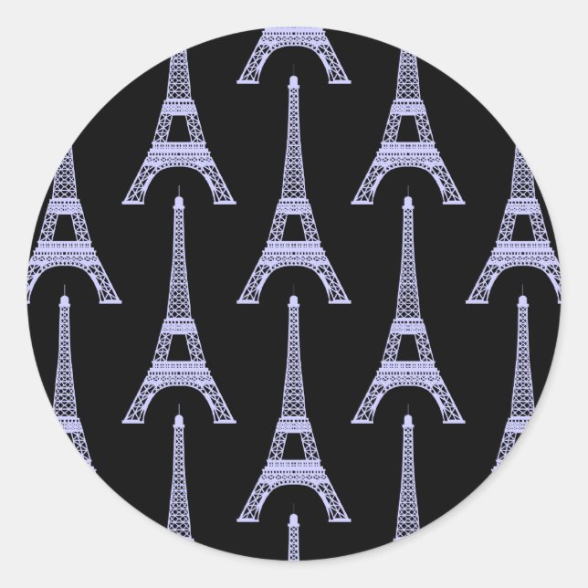 Rond Sticker Tour Eiffel PICK-A-COLOR (Devant)