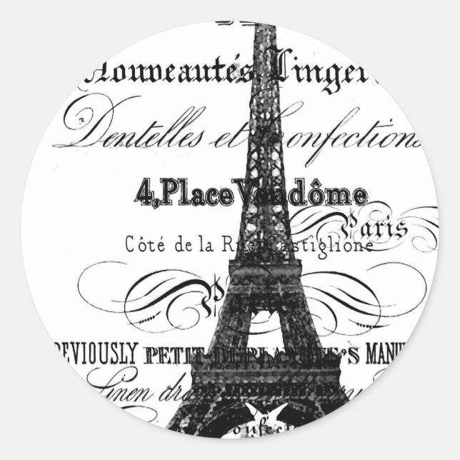 Rond Sticker Tour_Enveloppe Paris_Eiffel (Devant)