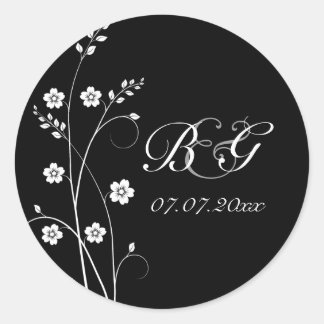 Rond Sticker tourbillonnant Blooms