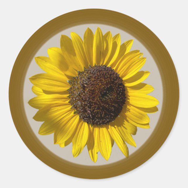Rond Sticker tournesol (Devant)