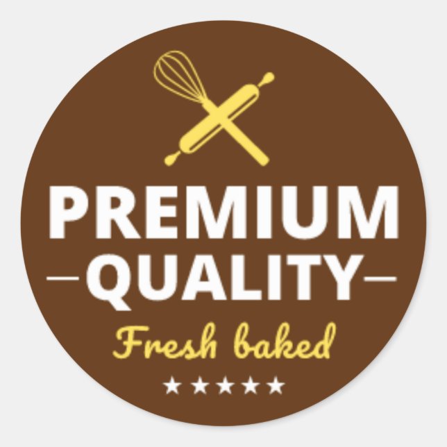 Rond Sticker tout juste cuit pour boulangerie (Devant)