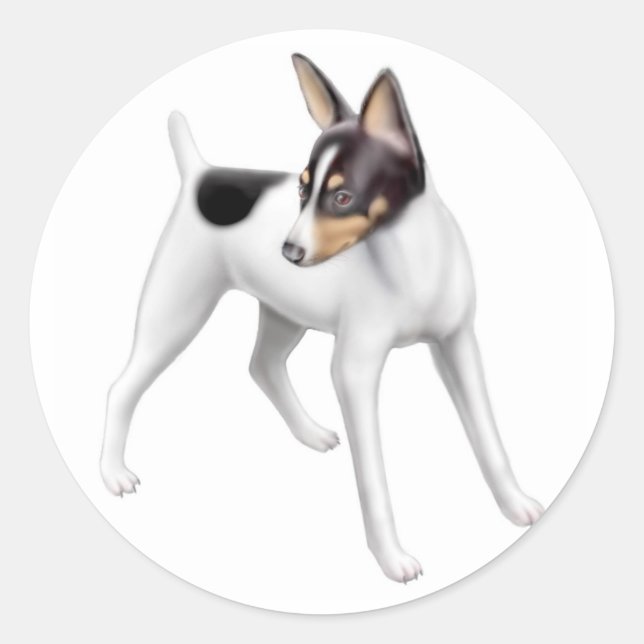 Rond Sticker Toy Fox Terrier (Devant)