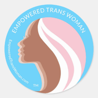 Rond Sticker Trans Woman 3" (#A) de 6 feuilles