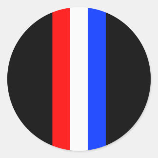 Rond Sticker Tri-Bar Rouge Blanc Bleu