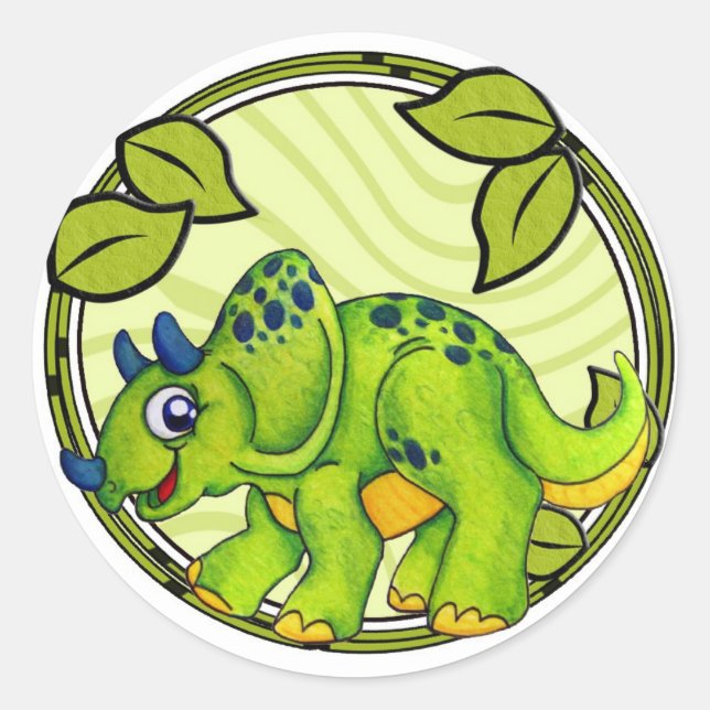 Rond Sticker Triceratops (Devant)