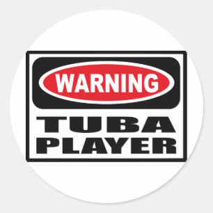 Rond Sticker TUBA PLAYER