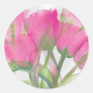 Rond Sticker Tulip Rose