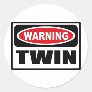 Rond Sticker TWIN Avertissement