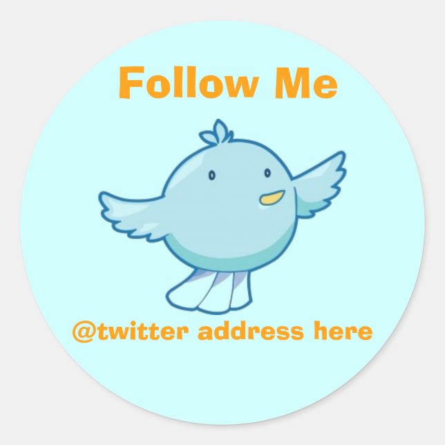Rond Sticker Twitter Personnaliser (Devant)