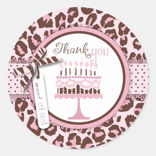 Rond Sticker TY pour fille Cheetah (Devant)
