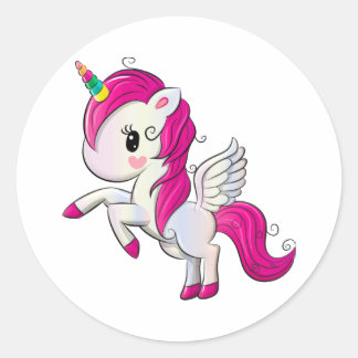 Rond Sticker Unicorn