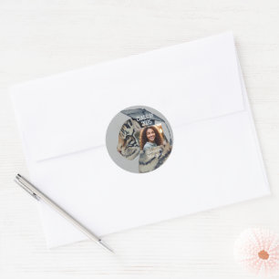Rond Sticker unique Enveloppe de graduation